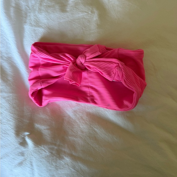 Pink Ribbed Bikini Top - Picture 2 of 2